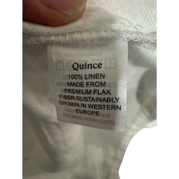 Quince 100% Linen White Sleeveless Top – Size L - Picture 6 of 6